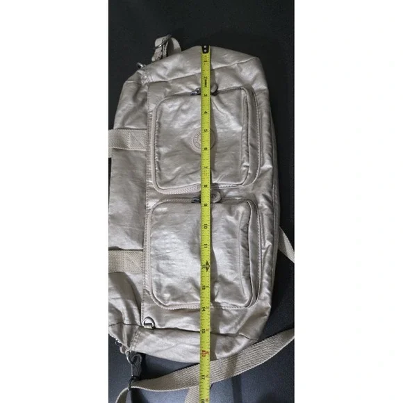 Kipling Cyrene Carry On Travel Bag Crossbody Double Handle Metallic Rose Gold - Picture 10 of 14